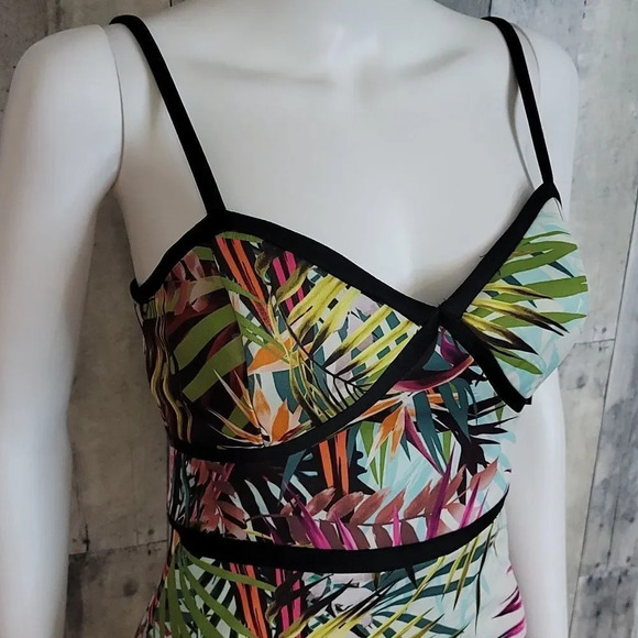Guess Scuba Tropical Spaghetti Straps Mini Dress - Picture 4 of 12